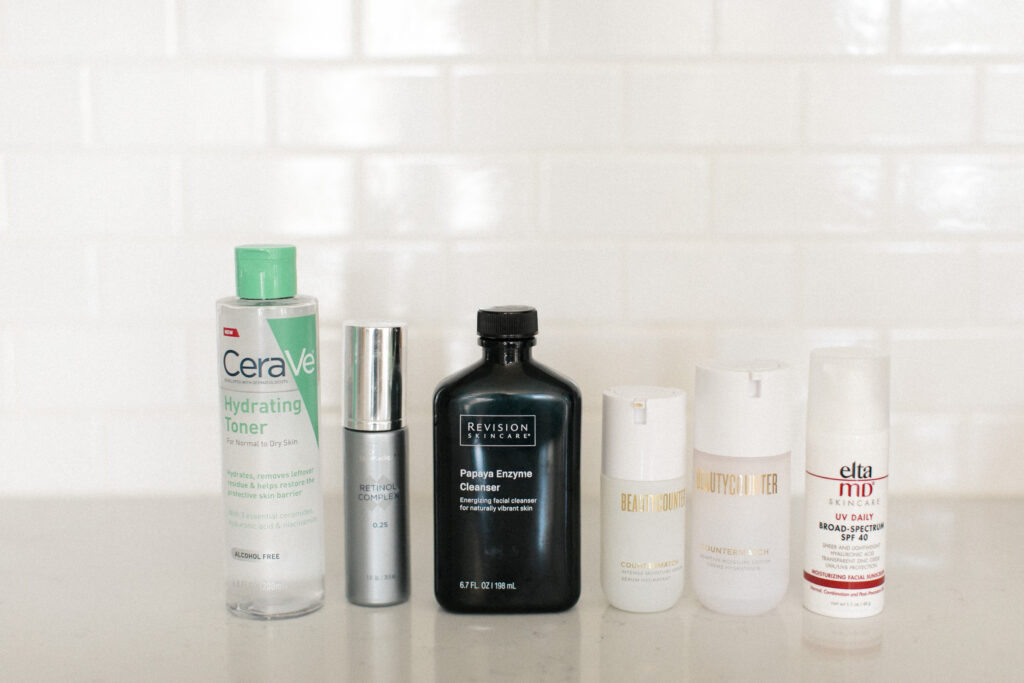 skincare lineup for the winter months