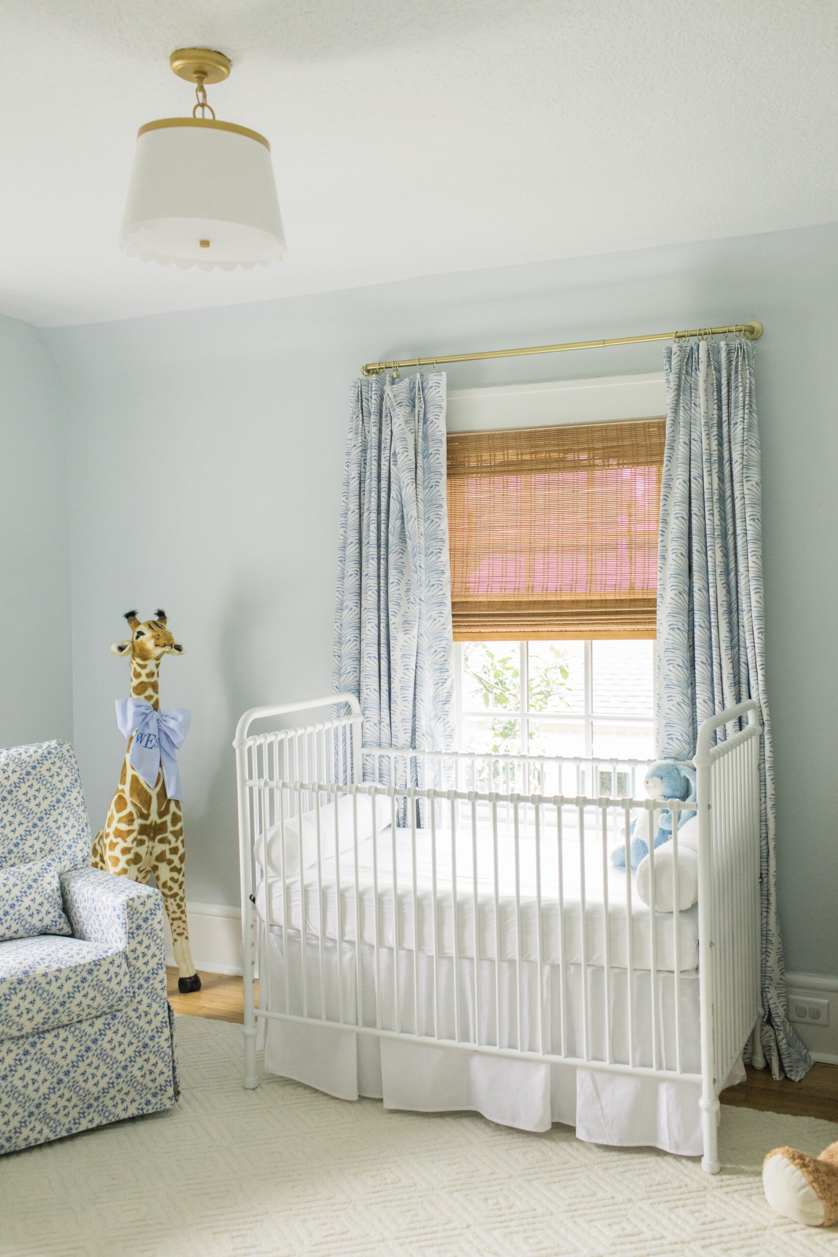 blue and white nursery